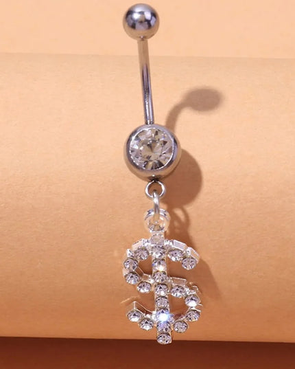 Stonefans Rhinestone Heart Belly Button Nails Body Piercing Jewelry Sexy Crystal Belly Button Ring Wholesale Jewelry for Women