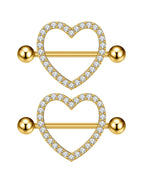 2946-GDCL / Nipple Rings / body|Heart