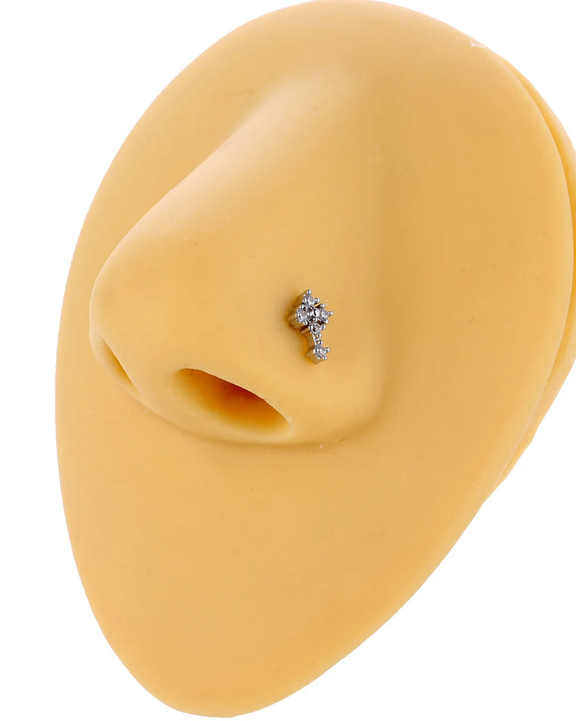 20G Cross Nose Rings for Women for Men L Bend Nose Studs Hoop Nose Ring Body Piercing Jewelry Fashion Trendy