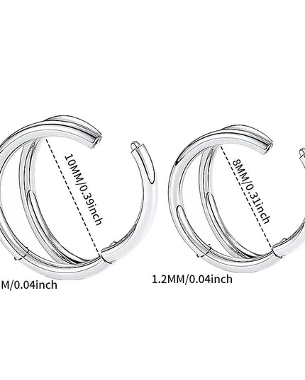 Nose Rings Hoops Double Septum Rings Cartilage Hoop Earring Piercing Nariz Open Stacked Hoop Nose Rings for Women and Men Gift