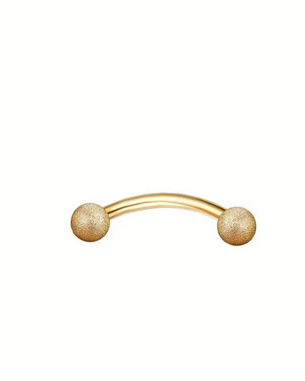 Drperfect Piercing Jewelry 16G Surgical Steel  Curved Barbell Eyebrow Rings Lip Belly Button Piercing Heart Moon Earrings