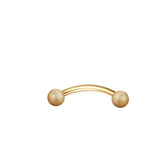 Drperfect Piercing Jewelry 16G Surgical Steel  Curved Barbell Eyebrow Rings Lip Belly Button Piercing Heart Moon Earrings