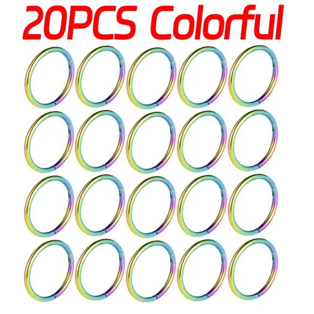 Nose Rings Septum Piercing Clicker Nose Hoops Piercings Titanium Hinged Segment Rings Helix Piercing Unisex Body Jewelry Earring