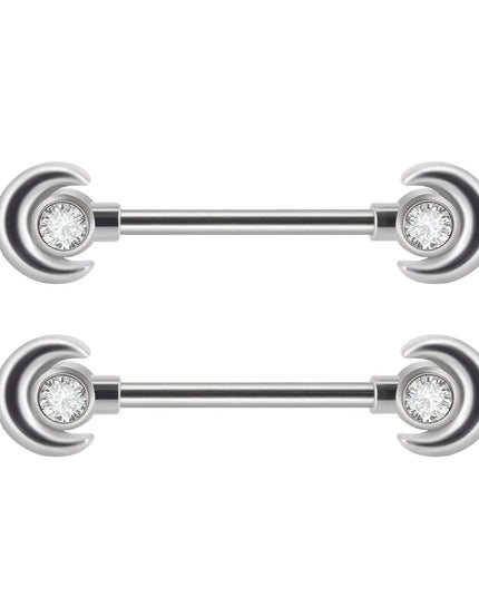 1Pair Sword Cross Nipple Piercing Barbell Surgical Steel Crystal Nipple Shield Cover Heart Butterfly Nipple Ring Body Jewelry14G