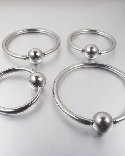 1  Piece Big Ball Stainless Steel Captive Hoop Rings BCR PA Ring Nipple Body Piercing Jewelry