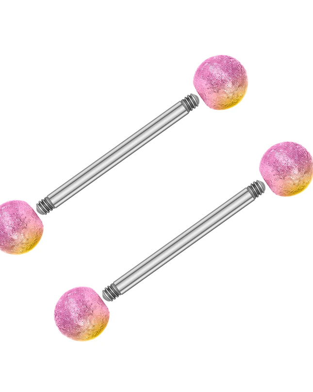 A Pair Cute Heart Dangled Nipple Piercings Barbell for Women Pink Color Moon Butterfly Shaped Sexy Nipple Rings Shield Bar Sets