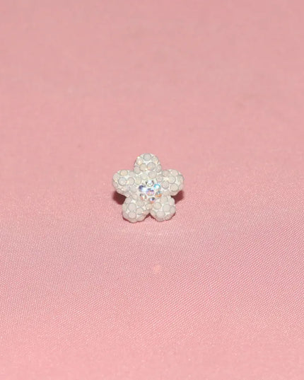 1PC Crystal Flower Helix Piercing Earring Stainless Steel Ear Piercing Conch Flat Piercing Cartilage Ear Stud Body Piercing