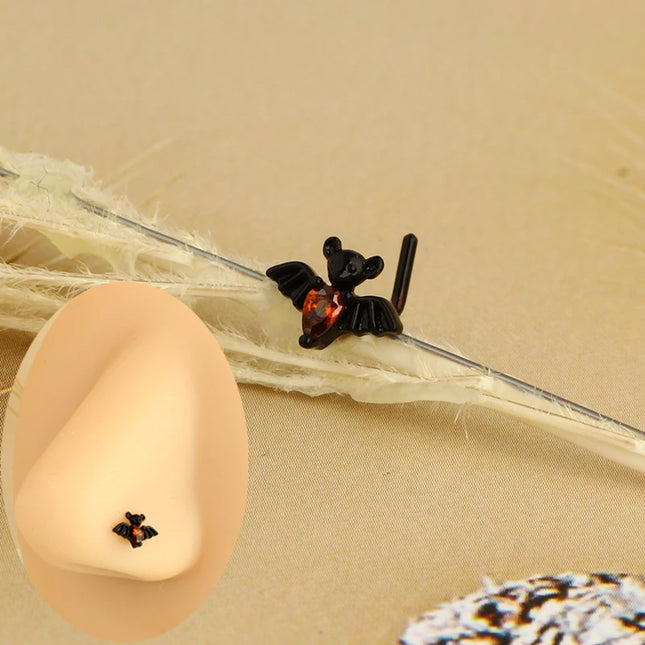 1-8Pcs Belly Button Rings for Women Steel Nipple Piercing Halloween Nose Rings Industrial Barbell Cartilage Earrings Stud Septum