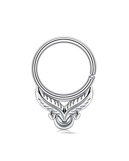 WKOUD 1Pcs Septum Rings Hoop Nose Ring Horseshoe Stainless Steel Cartilage Earrings Hoop Helix Tragus Septum Piercing Jewerly