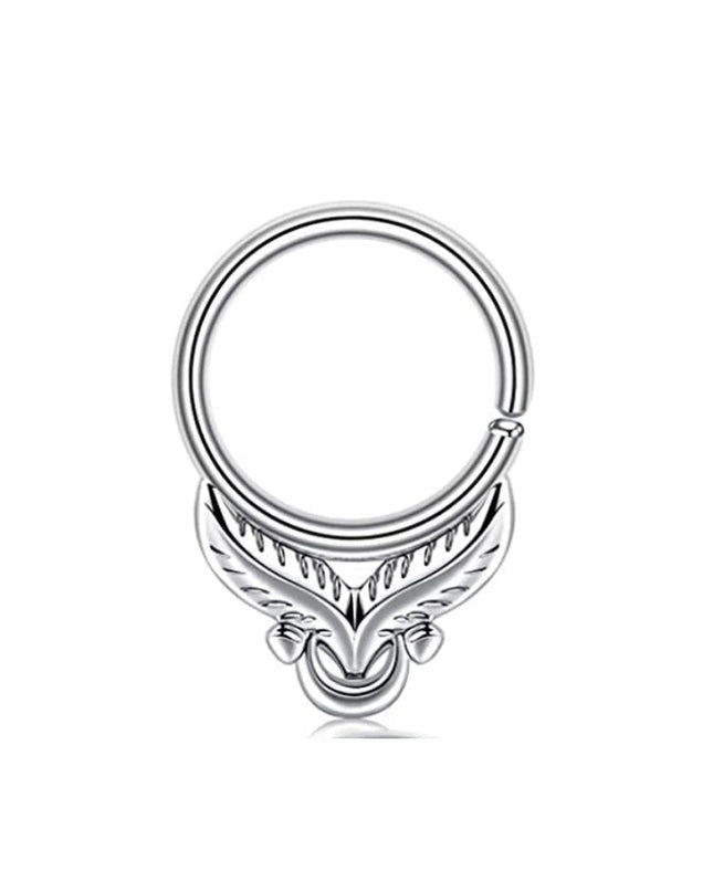 WKOUD 1Pcs Septum Rings Hoop Nose Ring Horseshoe Stainless Steel Cartilage Earrings Hoop Helix Tragus Septum Piercing Jewerly