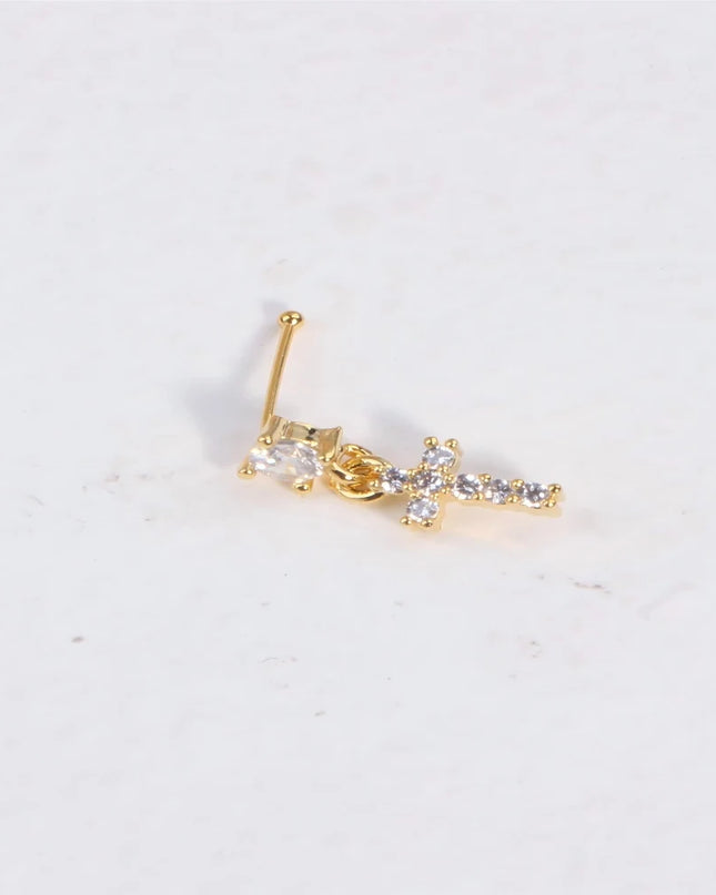 Nose Rings Studs for Women Nose Piercings Jewelry Nose Rings Bone Shape Nose Studs Screw Hypoallergenic Nostril
