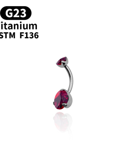 Super Pretty Belly Button Rings 14G G23 Titanium Colorful Zircons Surgical Navel Piercing Ring Women Popular Body Jewelry