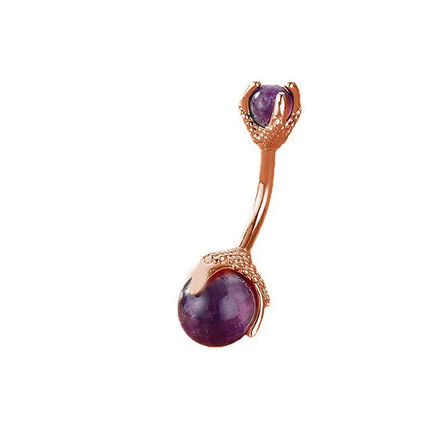 Belly Button Clear Zircon Bezel Piercing Internally Threaded Navel Ring Body Jewelry Belly Ring Gifts