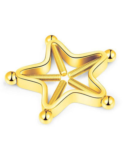 [Y]1Pc Stainless Steel Adjustable Nipple Rings For Women, Star Shaped Clip On Nipple Ring Fake Nipple Piercing Jewelry