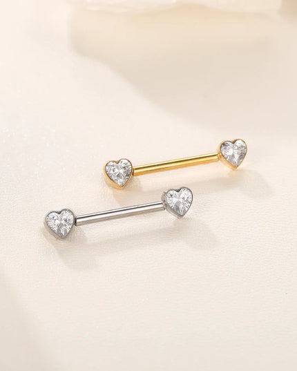 1Pc Titanium Nipple Barbell Piercing Zircon Nipple Ring with Pendant Bar Piercing Internally Threaded Women Body Accessaries