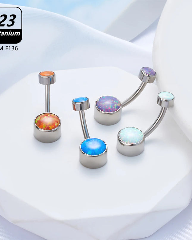 Belly Piercing Button Rings G23 Titanium Astm F136 14g Body Jewelry Internally Threaded Navel Ring Zirconia Earrings Zircon