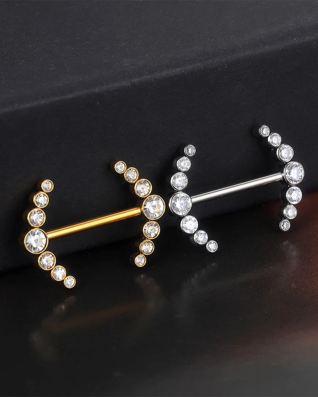 1Pc G23 Titanium Nipple Piercing Barbell Ring Flower Internally Threaded Nipple Shield Ring for Sexy Women Body Piercing Jewelry
