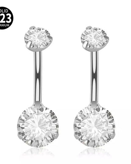 Super Pretty Belly Button Rings 14G G23 Titanium Colorful Zircons Surgical Navel Piercing Ring Women Popular Body Jewelry