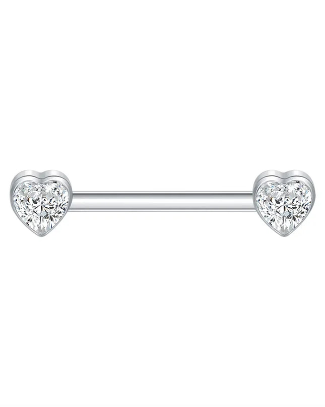 1Pc G23 Titanium Nipple Ring Straight Barbell Piercing Zircon Internally Threaded Nipple Bars Piercing Ring Women Body Jewelry