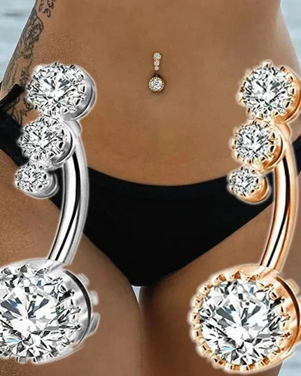 2023 Zircon Belly Button Rings for Women Girls Sexy Piercing Navel Ring Bar Drop Dangle Belly Navel Rings Ashion Body Jewelry