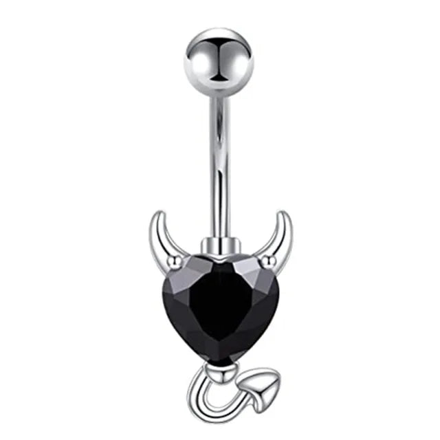 1PCS Bat Belly Button Piercing Jewelry 14G Claw Belly Ring Body Piercing Bee Navel Piercing Heart Belly Bars Piercings Ombligo