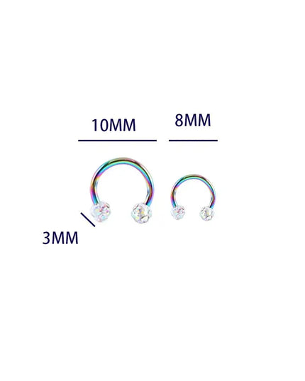 Nose Cuff Party Men Earrings Gifts Diamond Body Jewelry Stainless Steel Septum Rings Piercing Nose Ring
