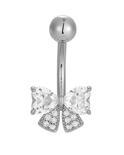 1PC 14G Surgical Steel Belly Button Rings Bow Butterfly Snake Cubic Zirconia Belly Button Barb Ombligo Piercing Jewelry