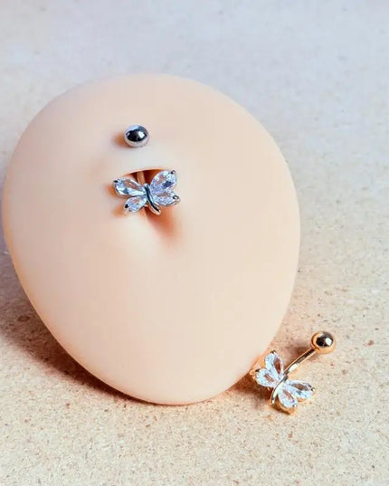 Belly Button Ring Trendy Dragonfly Butterfly Shape Sexy Comfort Fit Navel Piercing Jewelry for Girls Pool Party Beach Trip