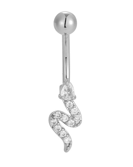 1PC 14G Surgical Steel Belly Button Rings Bow Butterfly Snake Cubic Zirconia Belly Button Barb Ombligo Piercing Jewelry