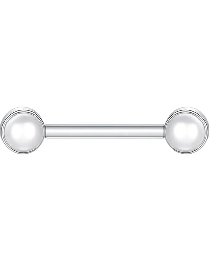 1Pc G23 Titanium Nipple Ring Straight Barbell Piercing Zircon Internally Threaded Nipple Bars Piercing Ring Women Body Jewelry