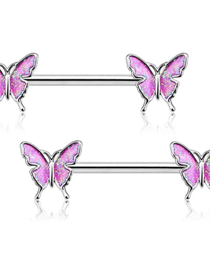 Pink Heart Nipple Piercing Barbell Set Shiny Crystal Nipple Rings Bulk For Women Flower Nippel Jewelry Pack Piercing Teton Lots