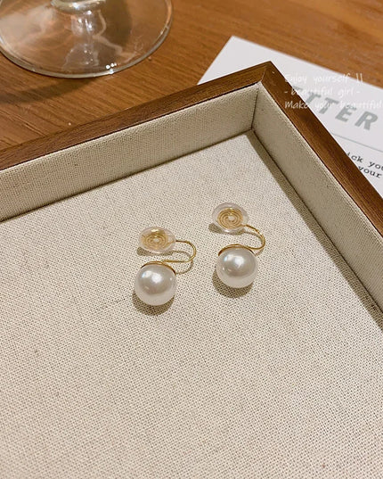 Pearl Ear Clip Fashion Without Ear Hole Earings Simple Ear Cuff Fake Piercing Fashion Jewelry Sweet Earings For Women