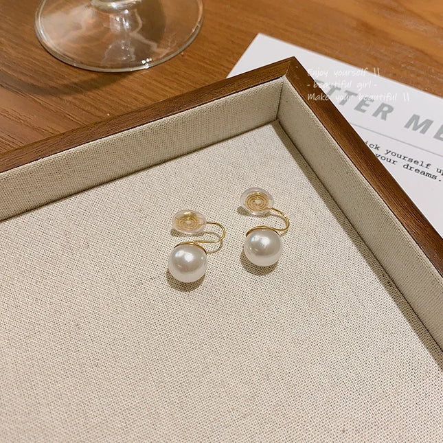 Pearl Ear Clip Fashion Without Ear Hole Earings Simple Ear Cuff Fake Piercing Fashion Jewelry Sweet Earings For Women