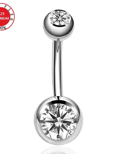 Belly Button Piercing Cartilage Diaphragm Navel Titanium Surgical Steel Woman Zircon Crystal Body Jewelry Women Accessories