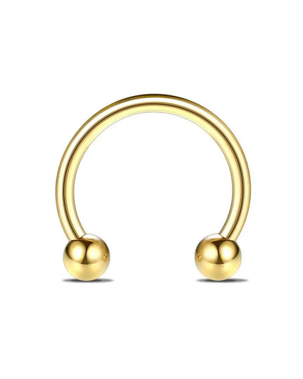1/6/12PCS Nose Septum Rings 16G Surgical Steel Nose Piercing Jewelry 8mm 10mm 12mm Horseshoe Lip Earring Eyebrow Hoop Gold