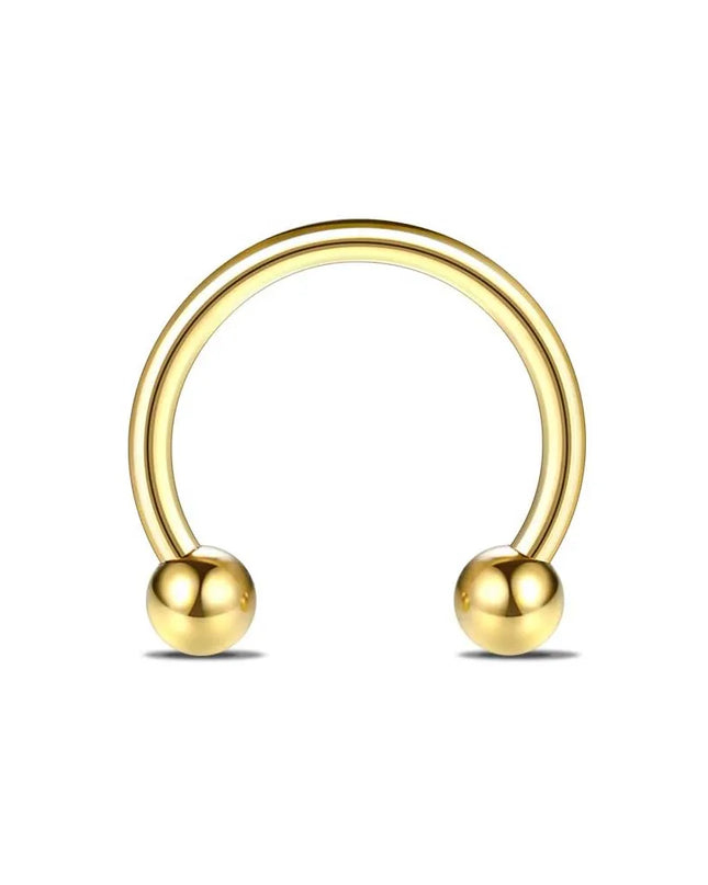 1/6/12PCS Nose Septum Rings 16G Surgical Steel Nose Piercing Jewelry 8mm 10mm 12mm Horseshoe Lip Earring Eyebrow Hoop Gold