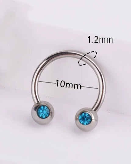 Heart Pearl Nose Rings Pointed Cone Love Lip Pierced Horseshoe Ring Skull Butterfly Nose Septum Piercing Earrings Tragus Jewelry