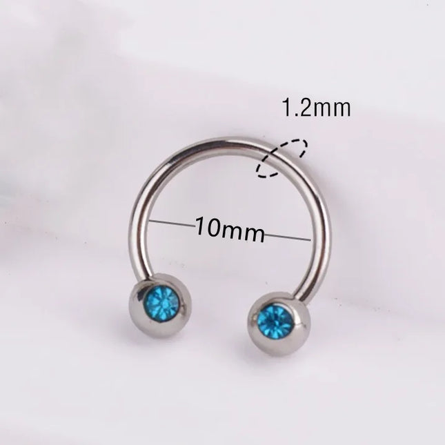 Heart Pearl Nose Rings Pointed Cone Love Lip Pierced Horseshoe Ring Skull Butterfly Nose Septum Piercing Earrings Tragus Jewelry