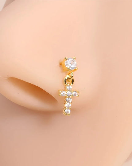 Nose Rings Studs for Women Nose Piercings Jewelry Nose Rings Bone Shape Nose Studs Screw Hypoallergenic Nostril