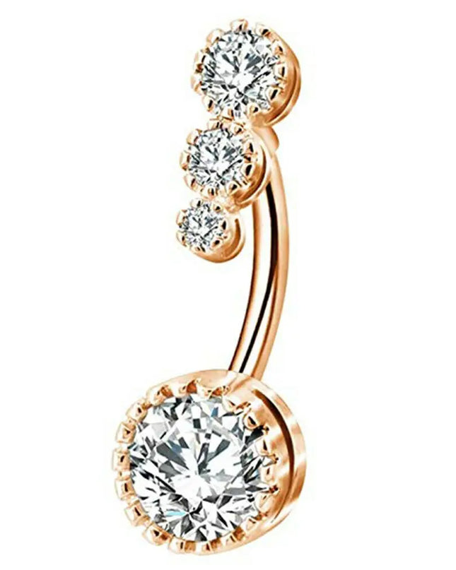 2023 Zircon Belly Button Rings for Women Girls Sexy Piercing Navel Ring Bar Drop Dangle Belly Navel Rings Ashion Body Jewelry