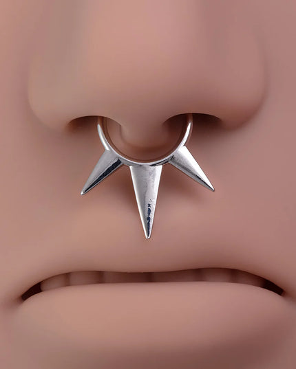 1PC Punk Lips Rings Stainless Steel Strange shape Nose Ring Fake Nose Ring Septum Piercing Clip on Mouth Ring Fake Body Piercing