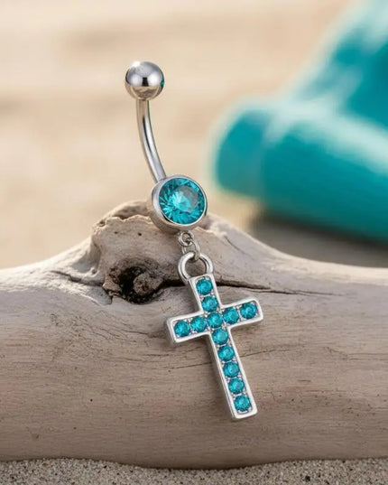 Sexy Cross Belly Navel Piercing Stainless Steel Fashion Belly Ring For Women Body Jewelry