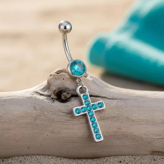 Sexy Cross Belly Navel Piercing Stainless Steel Fashion Belly Ring For Women Body Jewelry