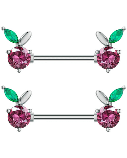 2pcs Animal Plant Series Nipple Piercing Shield Barbell for Women Both Sides Screwed Sexy Body Nipple Ring Piercings Nombril