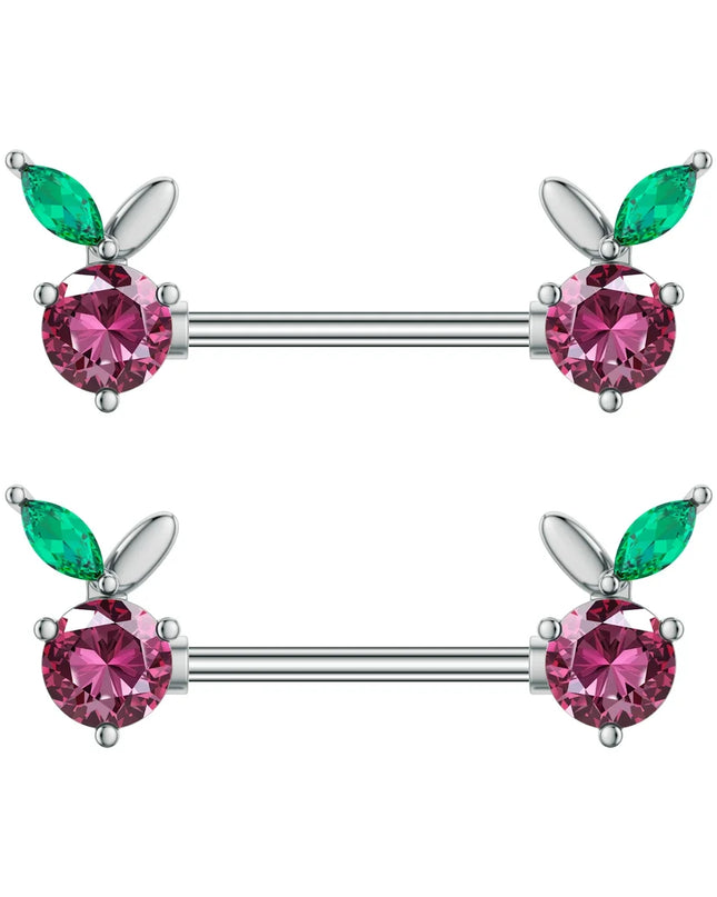 2pcs Animal Plant Series Nipple Piercing Shield Barbell for Women Both Sides Screwed Sexy Body Nipple Ring Piercings Nombril