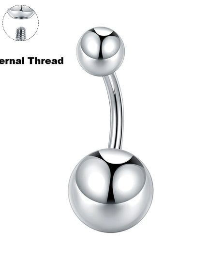 1Pc/5Pcs G23 Titanium Belly Button Rings for Women Double Balls Navel Rings Ombligo Piercing Body Jewelry