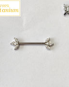 Titanium Nipple ring / Nipple Rings / 16G 1.2X16MM|body