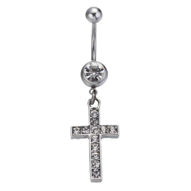 Sexy Cross Belly Navel Piercing Stainless Steel Fashion Belly Ring For Women Body Jewelry