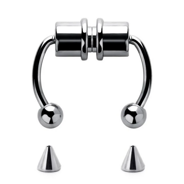 Magnetic Horseshoe Nose Rings, 316L Stainless Steel, Faux Septum Rings, Fake Piercing, Clip on, Hoop Rings, Gift for Women, Girl