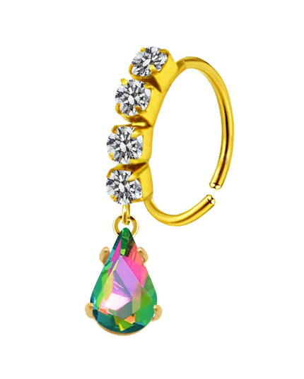 Nose Piercing Nose Ring Stainless Steel Colorful Nose Ring Dangle Nose Rings Piercing Jewelry For Women